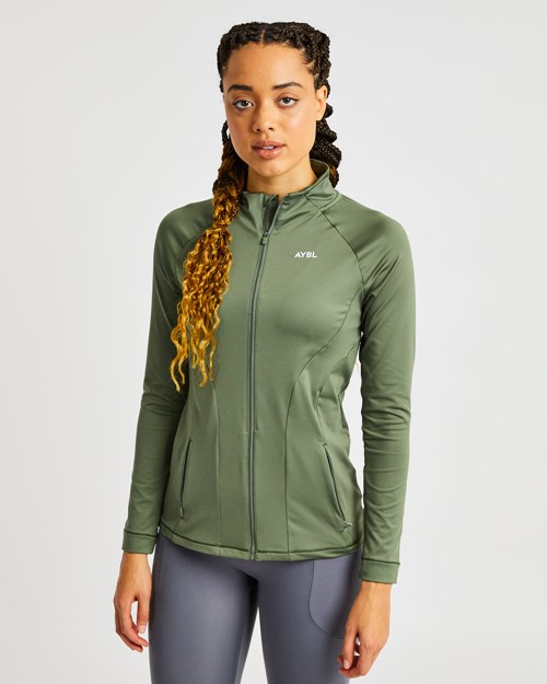 AYBL Effortless Zip Jacket Verde Oliva Verde | ZEBLF8126