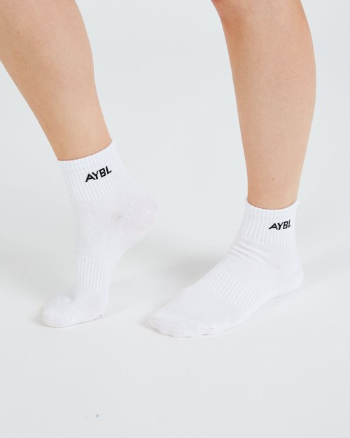AYBL Everyday Ankle Socks (3 Pack) Blancas | TCBQZ7960