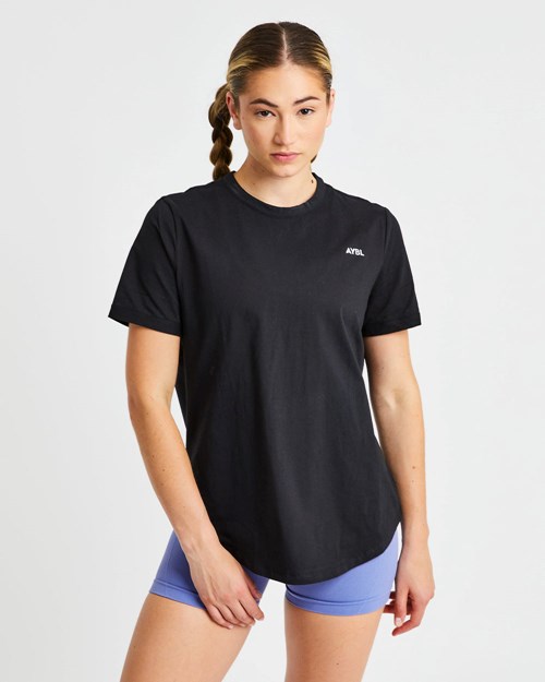AYBL Everyday Oversized T Shirt Negras | GRFYL1920