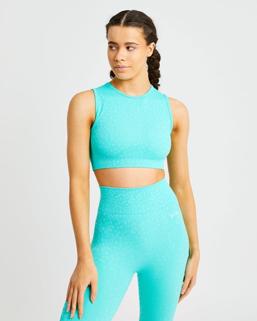 AYBL Evolve Speckle Seamless Crop Vest Verde | JXDPL0274