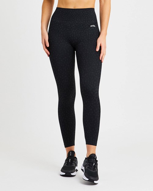 AYBL Evolve Speckle Seamless Leggings Negras | QHVKD6410